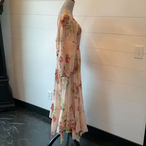 fp Free People ~ Morning Glory Maxi Dress in Tea Combo Size Large - Picture 7 of 14